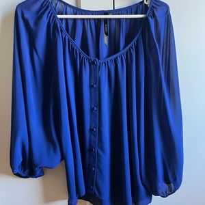 Flowy royal blue blouse